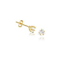 Brinco Estrela 6mm Radhau Folheado A Ouro 18k Brinco Estrela 6mm Radhau Folheado A Ouro 18k