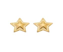 Brinco Estrela Desenhada Banhado em Ouro 18K Brinco Estrela Desenhada Banhado em Ouro 18K