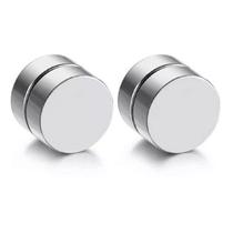 Brinco Falso Alargador De Orelha Imã E Pressão Masculino 2 Lados 1 Par Brinco Falso Alargador De Orelha Imã E Pressão Masculino 2 Lados 1 Par