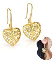 Brinco Feminino Anzol Gancho Semijoia Banhada no Ouro 18k - Elegancia Brinco Feminino Anzol Gancho Semijoia Banhada no Ouro 18k - Elegancia