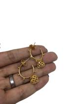 Brinco Feminino Argola coração semijoia microzircônias Brinco Feminino Argola coração semijoia microzircônias