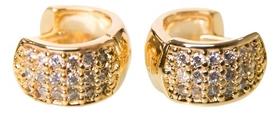 Brinco Feminino Argola Cravejada Zirconia Brinco Feminino Argola Cravejada Zirconia