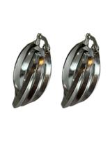 Brinco Feminino Argola Fundida 3 Elos Minimalista - 3cm Brinco Feminino Argola Fundida 3 Elos Minimalista - 3cm