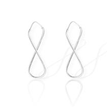 Brinco Feminino Argola Infinito Delicado Prata Legitima