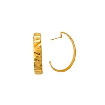 Brinco Feminino Argola Orgânica Banhado a Ouro 18K - Semijoia Brinco Feminino Argola Orgânica Banhado a Ouro 18K - Semijoia