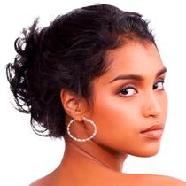 Brinco Feminino Argola Torcido Delicado Casual Dourado Prate Brinco Feminino Argola Torcido Delicado Casual Dourado Prate