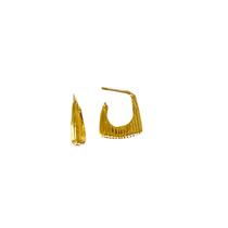 Brinco Feminino Argola Triangular Riscada Banhado a Ouro 18K - Semijoia Brinco Feminino Argola Triangular Riscada Banhado a Ouro 18K - Semijoia