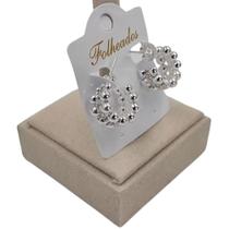 Brinco Feminino Argolinha 3 Voltas Folheado A Prata Antialérgico - RSPRI011 P