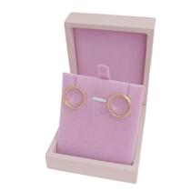 Brinco Feminino Banhado a Ouro Fixo 2 Aros Redondos Bijou Art