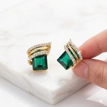 Brinco Feminino Botão Cravejado Verde Esmeralda Zirconia Pino de Prata 925 Antialérgico Delicado Minimalista Brinco Feminino Botão Cravejado Verde Esmeralda Zirconia Pino de Prata 925 Antialérgico Delicado Minimalista