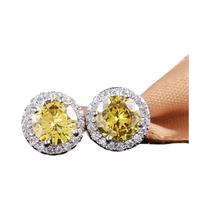 Brinco Feminino Clássico Redondo de Zircônia Cúbica - 6 Cores - Ideal para Festa e Casamento