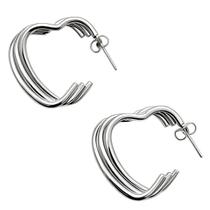 Brinco Feminino Coração Trinity Aço Cirurgico Antialérgico