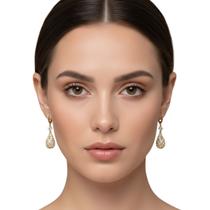 Brinco Feminino Gota de Cristal Pavê com Brilho Intenso Luxo - Brinco Feminino Gota de Cristal Pavê com Brilho Intenso Luxo -