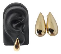 Brinco Feminino Gota Pingo Banhado A Ouro 18k Minimalista