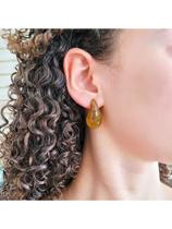 Brinco Feminino Gota Resina