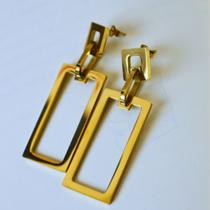 Brinco Feminino Luxo Elegante Quadrado Envio Rápido