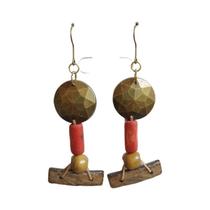 Brinco feminino madeira grande brinco longo hippie Brinco feminino madeira grande brinco longo hippie