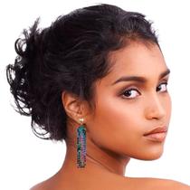 Brinco Feminino Malha Delicado Pendurar Brilhante Furta Cor Brinco Feminino Malha Delicado Pendurar Brilhante Furta Cor