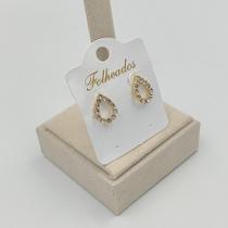 Brinco Feminino Mini Gota Zircônia Folheado A Ouro 18K Antialérgico - RSPRI029