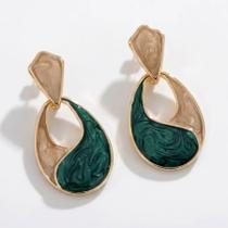 Brinco Feminino Oval Gota Moda Fashion Delicado Minimalista