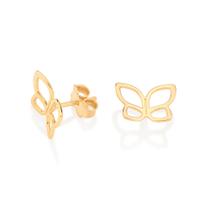 Brinco Feminino Rommanel Borboleta Banhado a Ouro 18k 527092