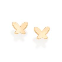 Brinco Feminino Rommanel Pequeno Borboleta Banhado a Ouro 18k 526738 Brinco Feminino Rommanel Pequeno Borboleta Banhado a Ouro 18k 526738