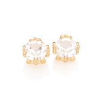 Brinco Feminino Rommanel Solitário Banhado a Ouro 18k com Zircônias 524407 Brinco Feminino Rommanel Solitário Banhado a Ouro 18k com Zircônias 524407