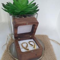 Brinco Fernanda Semijóia Banhado a Ouro Tendência Moderno