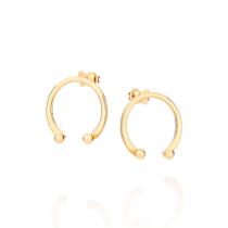 Brinco ferradura banhado a ouro 527304 Rommanel