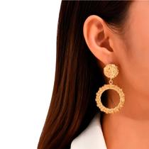 Brinco Festa Feminino Delicado Argola Strass Luxo Sobrepor Brinco Festa Feminino Delicado Argola Strass Luxo Sobrepor
