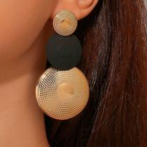 Brinco Festa Feminino Delicado Luxo Argola Dangle Preto Brinco Festa Feminino Delicado Luxo Argola Dangle Preto