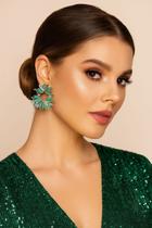 Brinco Festa Feminino Zircônia Cristal Strass Pedraria Verde Rosa Pink Furta Cor Formatura Namorada Debutante Brilhante Brinco Festa Feminino Zircônia Cristal Strass Pedraria Verde Rosa Pink Furta Cor Formatura Namorada Debutante Brilhante