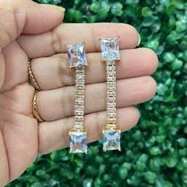 Brinco Festa Zirconia E Pedra Folheado A Ouro Brinco Festa Zirconia E Pedra Folheado A Ouro