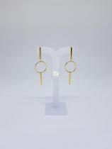 Brinco filete com aro banhado a Ouro Meryl