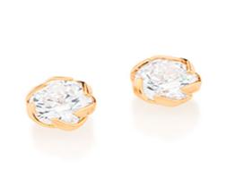 Brinco flor zirconia rommanel