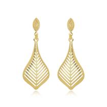 Brinco Folha Banhado A Ouro 18K