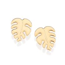 Brinco Folha Costela De Adão Feminino Rommanel Banhado Ouro 18k 527334