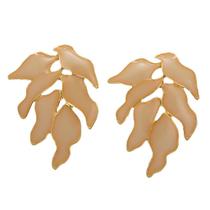 Brinco Folhas Esmaltado Off White