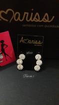 Brinco folheado a ouro 18k e micro zircônia Brinco folheado a ouro 18k e micro zircônia