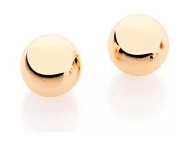 Brinco Folheado A Ouro 18k Rommanel Bola Lisa 52035