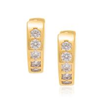 Brinco folheado a ouro argola BRANCO 524716 Rommanel Brinco folheado a ouro argola BRANCO 524716 Rommanel