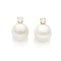 Brinco folheado a ouro com zircônias PÉROLA 526277 Rommanel