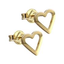 Brinco Folheado A Ouro Coração Vado Semijoia Em Caixa Luxo Brinco Folheado A Ouro Coração Vado Semijoia Em Caixa Luxo