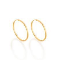 Brinco folheado a ouro formato argola 522012 Rommanel Brinco folheado a ouro formato argola 522012 Rommanel