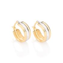 Brinco folheado a ouro formato argola 523830 Rommanel