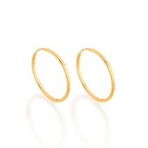 Brinco folheado a ouro formato argola Cód. 522012 Brinco folheado a ouro formato argola Cód. 522012