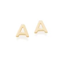 Brinco folheado a ouro letras Letra n 526306 Rommanel