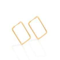Brinco folheado a ouro quadrado 522197 Rommanel Brinco folheado a ouro quadrado 522197 Rommanel