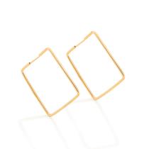 Brinco folheado a ouro quadrado 522198 Rommanel