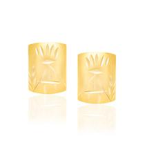 Brinco folheado a ouro retangular 522714 Rommanel